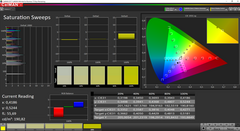 CalMAN Saturation Sweeps (target color space AdobeRGB)