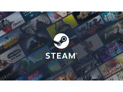 A promotional image for Steam with its logo in the middle displayed against a background various game covers. (Image source: Steam)
