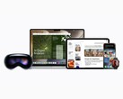 Artistic render showing Siri AI across devices.