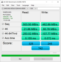 AS SSD - primary SSD