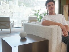 Google's unannounced Gemini-powered smart speaker during the Made by Google event. (Image source: Made by Google on Youtube, screenshot)