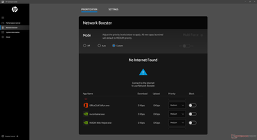 HP Command Center shows 'No Internet Found' even though we were connected to the internet