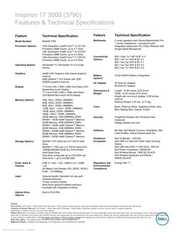 Inspiron 17 3790 specifications