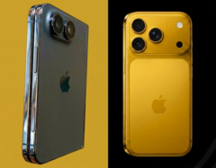 Leaked iPhone Ultra design model (left) next to iPhone 17 Pro (right) - edited.