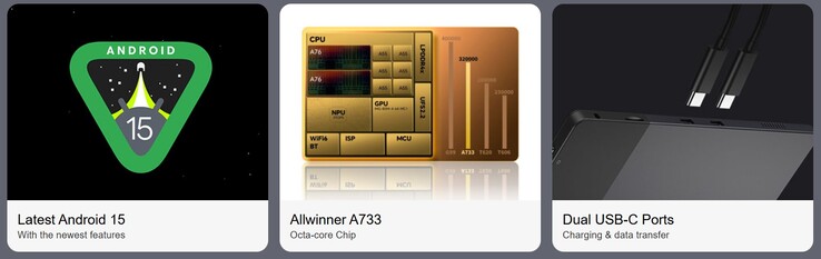 The iPlay 70S has two USB-C ports (Image source: Alldocube)