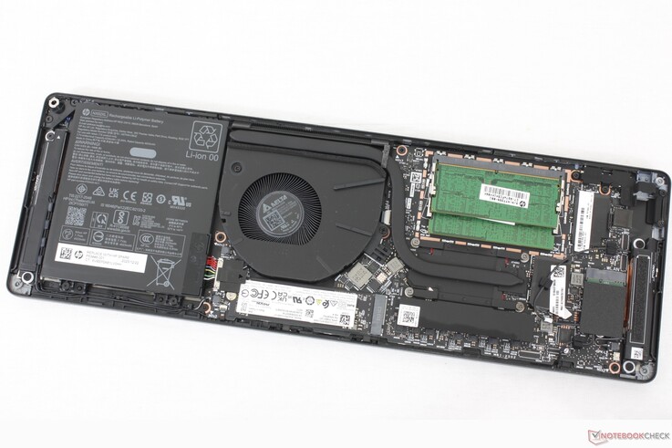 EliteBoard G1a motherboard and battery on the underside of the deck