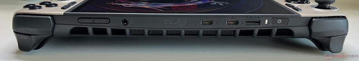 Connections: volume buttons, 3.5-mm audio, 2x USB-C 4.0 with Thunderbolt 4 (40 Gbit/s, DisplayPort ALT mode, Power Delivery 3.0), power button with fingerprint scanner