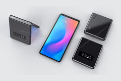 A concept render based on one of Xiaomi's many foldable smartphone patents. (Image source: Windows United)