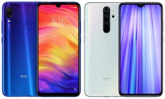 The Redmi Note 7 and Redmi Note 8 Pro have both been major best-sellers. (Image source: Xiaomi - edited)