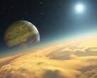 Representation of Kepler-1625b, an exoplanet orbiting the star Kepler-1625 in the Cygnus constellation. (Image source: AFP - RON MILLER / LEEMAGE)