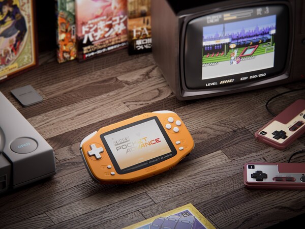 The Ayaneo Konkr Pocket Advance in Orange.