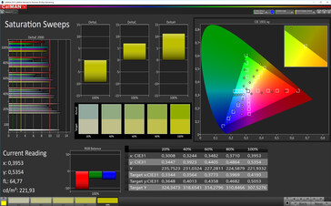 CalMAN: Colour Saturation