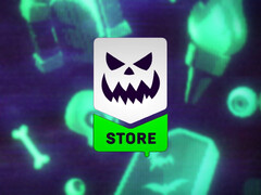 The Halloween Sale will end on November 03, 2025. Pictured: a promotional picture for the event - skulls, bones, eyes. (Image source: Epic Games Store)
