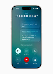 Live Translation of messages (image source: Apple)