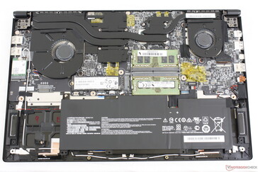 MSI Modern 15. Note that most of the components are more easily accessible