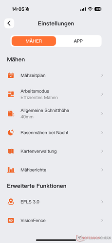 Settings menu (1)