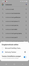 Keyboard selection