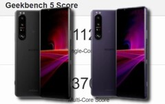 The Sony Xperia 1 III has been launched in frosted black and frosted purple colors. (Image source: Sony/Geekbench/Reddit - edited)