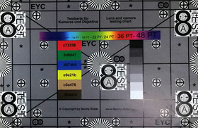 Test chart photographed