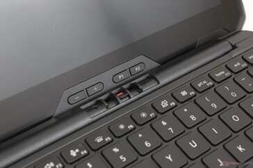 Customizable front buttons on the tablet