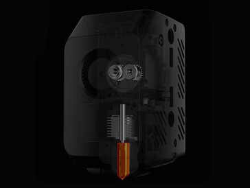 The printer uses a hardened steel nozzle to minimise wear (Image source: Anycubic)