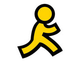 AOL logo running man, AIM now switched off mid-December 2017