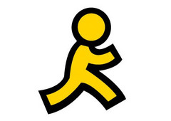 AOL logo running man, AIM now switched off mid-December 2017