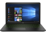 The HP Pavilion Power comes only in Shadow Black, but the keyboard can have acid green or ghost white accents. (Source: HP)
