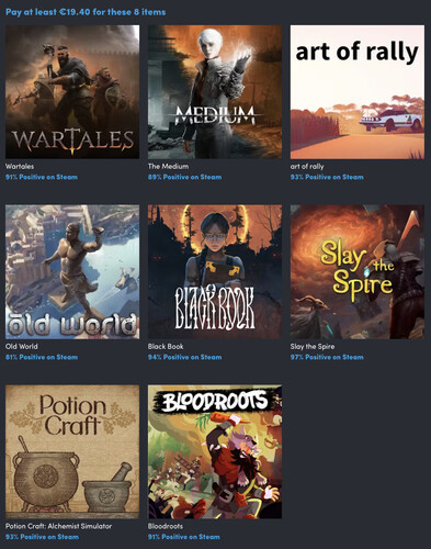 All games in the "IGN Live 2025" bundle at a glance (Image source: Humble Bundle)