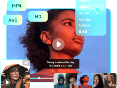 EaseUS AI Media Player automatically creates multilingual subtitles using AI during media playback. (Image source: EaseUS Software)