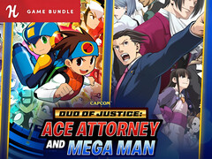 Duo of Justice: Ace Attorney and Mega Man Humble bundle deal banner (Image source: Humble Bundle with edits)