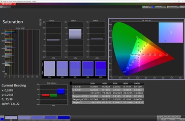 Color saturation (Vivid color scheme, Warm color temperature, sRGB target color space)