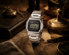 The Casio A1000SP-7 has a full metal design