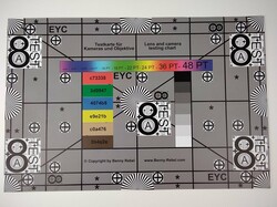 Our test chart in detail