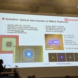 Qubedot informuje o eksperymentalnych transmisjach danych za pośrednictwem MicroLED. (Źródło zdjęcia: Andreas Sebayang/Notebookcheck.com)