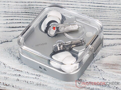 The Ear (3) cost €179 in the EU. Pictured: the wireless earbuds inside the case. (Image source: Notebookcheck)
