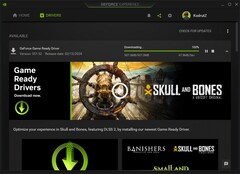 Downloading the Nvidia GeForce Game Ready Driver 551.52 package via GeForce Experience (Source: Own)