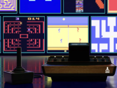 A picture of the Atari 2600 Console and CX40 Joystick in action (image source: Atari)