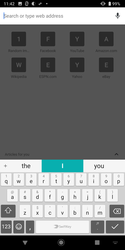 Using the default keyboard in landscape mode