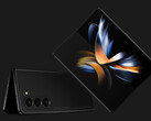Little appears to separate the design of the Galaxy Z Fold4 from its successor, pictured. (Image source: @OnLeaks & SmartPrix)