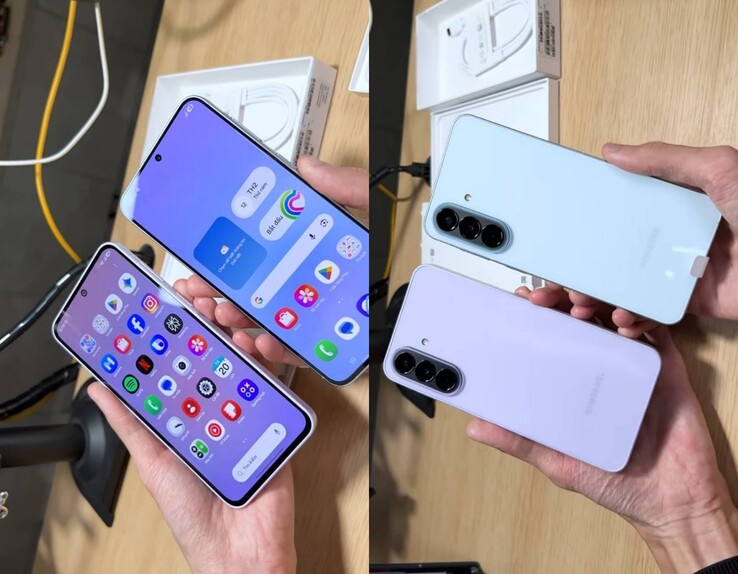 Galaxy A37, A57 hands-on from leaked YouTube video (now deleted).