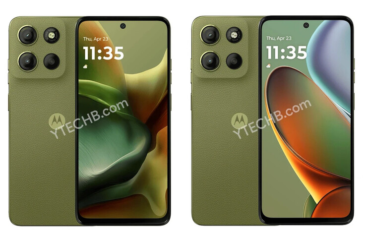 The Moto G05 and Moto G15 from left to right. (Image source: Ytechb)