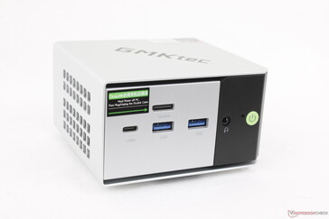 Front: USB-C 4.0 w/ DisplayPort 1.4 + Power Delivery 3.0 (40 Gbps), 2x USB-A 3.2 (10 Gbps), OcuLink (PCIe4 x4), 3.5 mm headset, Power button