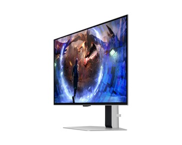 Front view of the Samsung Odyssey G6 OLED gaming monitor.