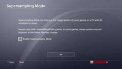 The latest PS4 5.50 firmware allows PS4 Pro users to enable system-wide supersampling. (Source: Resetera)