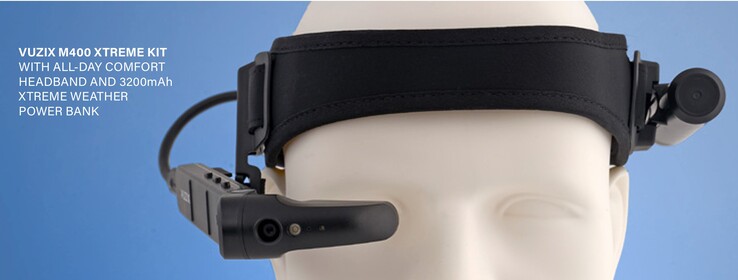 The M400 Xtreme has a 13MP camera, three microphones, 3-axis head tracking, and GPS built-in. (Image source: Vuzix)