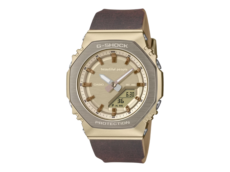 The Casio G-Shock x Beautiful People GM-S2110BP-5A watch (Image source: Casio)