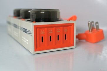 2 USB-C ports are rated for 140W and 100W, and the other two for 30W of output.