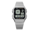 The Casio Vintage A130WE-1AEF is adorned with a matte black dial that has contrasting white elements and orange highlights. (Image source: David et Philly)