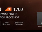 The lowest tier R7 1700's strong performance, fair price, and low TDP make it a compelling offering. (Source: AMD)